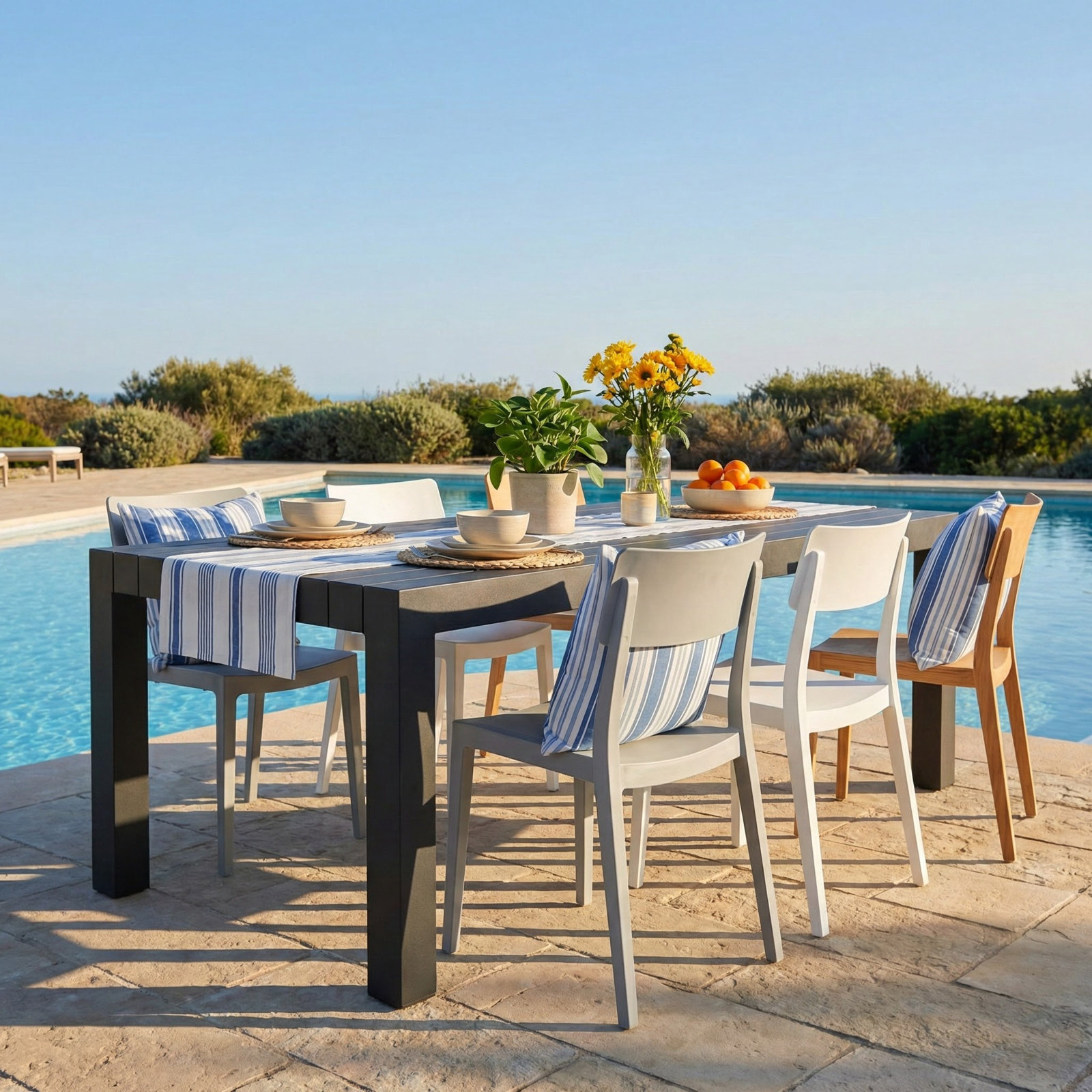 71.7 " Aluminum Outdoor Patio Dining Table
