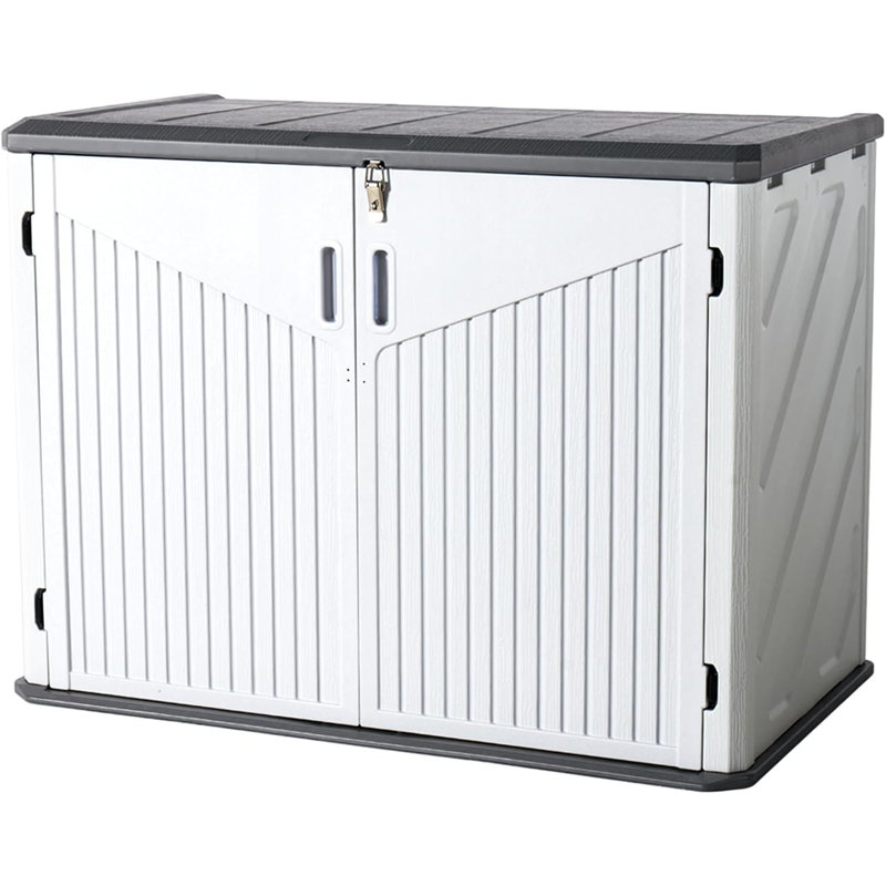 4.5 Ft. W X 2.5 Ft. D  35 Cu.ft  Resin Horizontal  Waterproof Garbage Shed