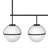 4 - Light Kitchen Island Linear Chandelier-1616679499