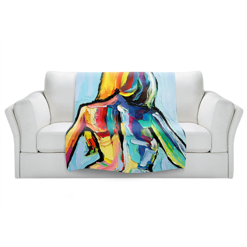 Hand Woven Throw Blanket, 51" x 60"