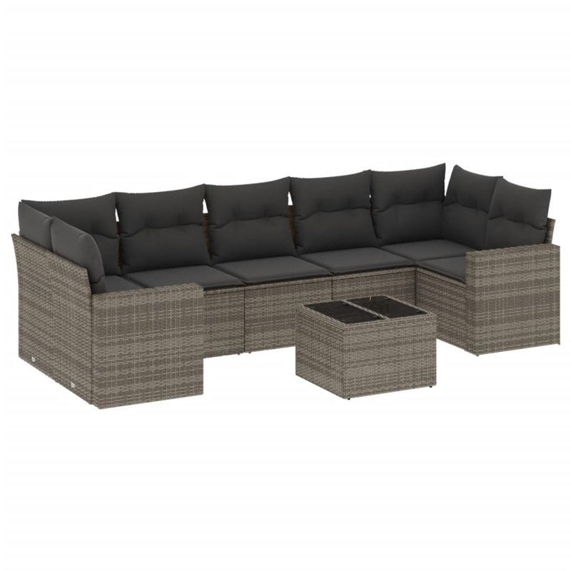 Ensemble de canapé de jardin Vidaxl gris