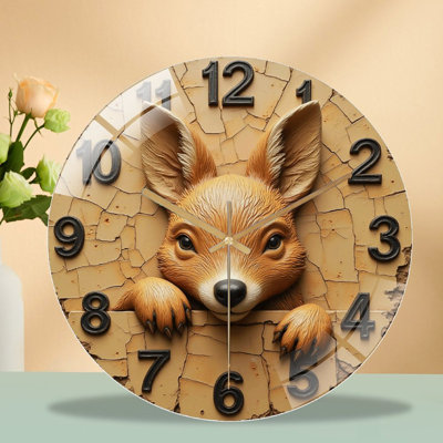 Horloge murale mignonne Fox
