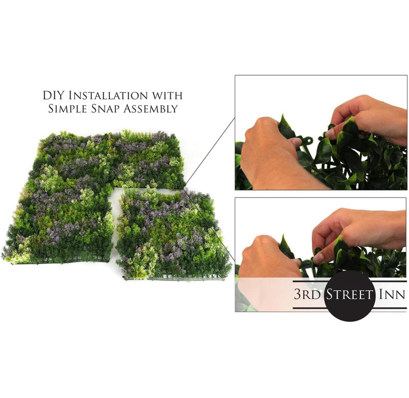 Tamarisk Moss Greenery Panel with Ultra-Flex Frame, 20" x 20"