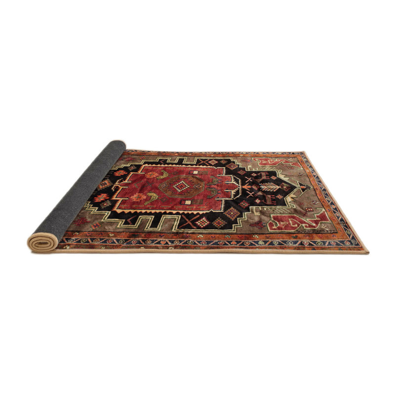 Tapis rouge / noir en laine Krisdapor, Rectangle 7 pi x 9 pi