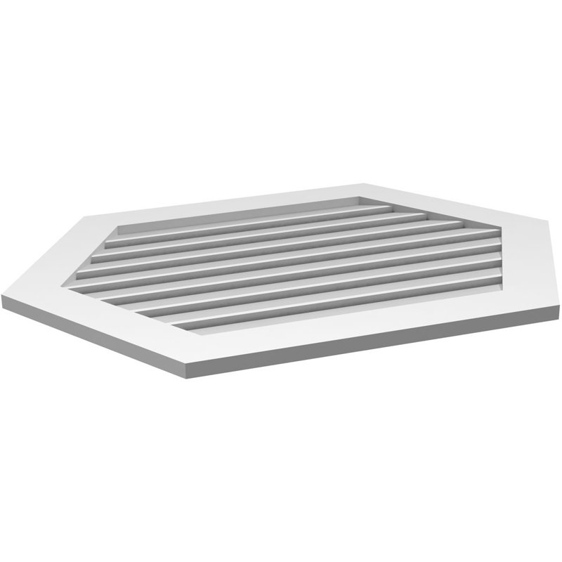 Évent horizontal fonctionnel à pignon en uréthane à surface horizontale Signature, H 30 po x l 42 po x P 1 po