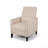 Mid Century Fabric Recliner - Push Back, Side Pocket, Rivet Decoration-1191443439