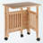 Julia Two-Open Shelf Printer Stand with Locking Wheels in Natural, 27.17" H X 24.02" W X 16.22" D