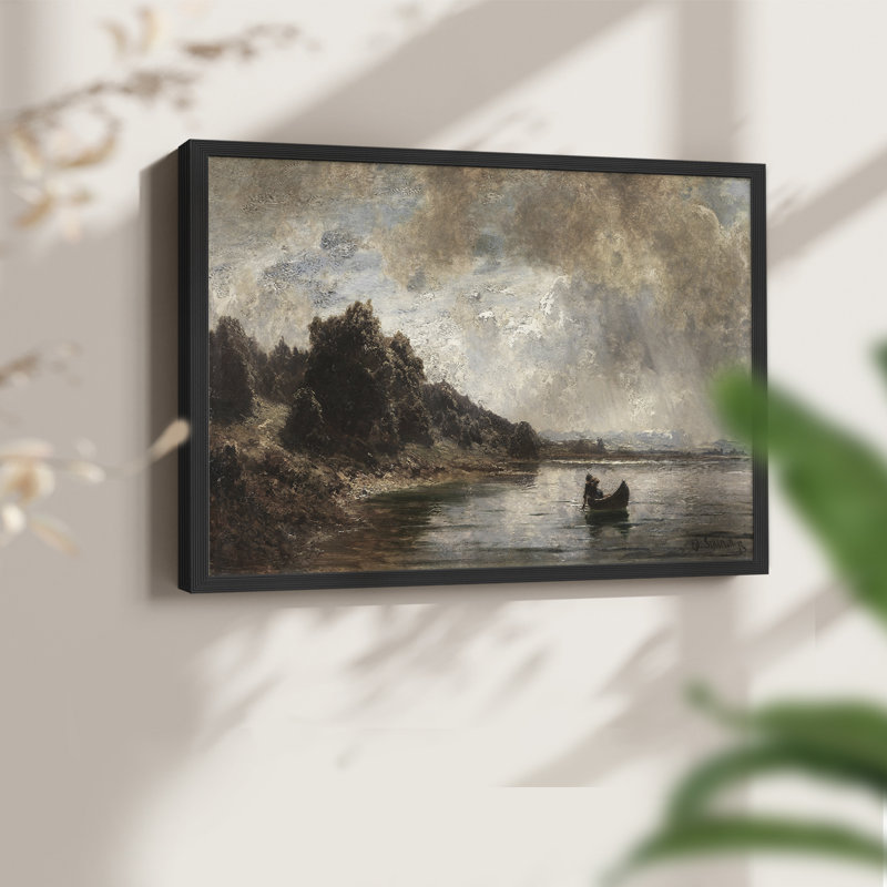 Paysages rétro-CLX III - impression encadrée - réaménageable, Noir, H 22 po x l 28 po