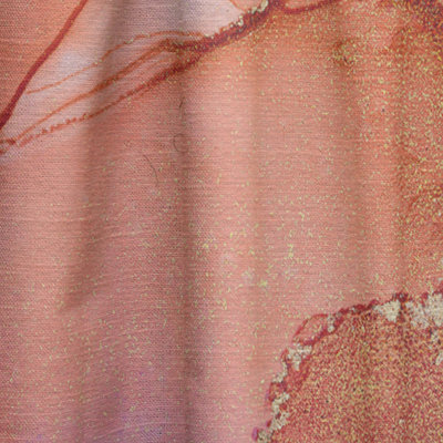 Rideau en velours bleu abstrait de luxe bleu - Art moderne fluide - obscurcissant - 1 panneau