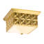 Alpha Square Flush Mount In Black-813521963