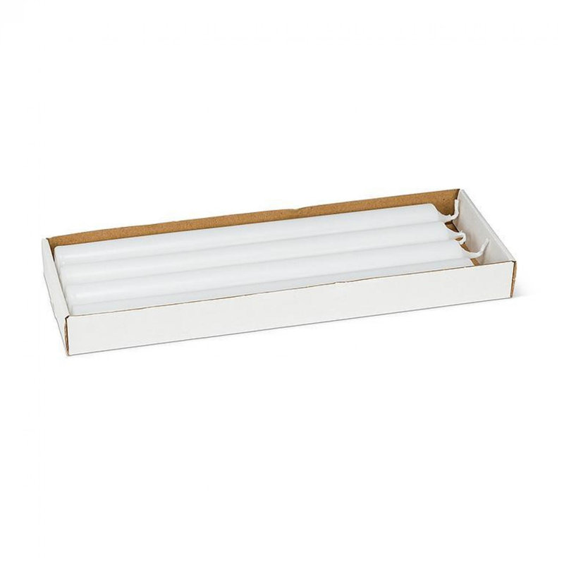 Ensemble de 4 chandelles droites blanches