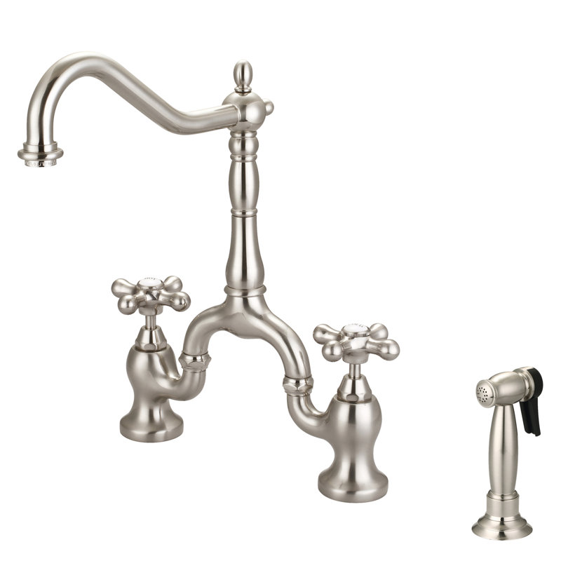 Barclay Carlton Kitchen Faucet with Side Spray, Brushed Nickel