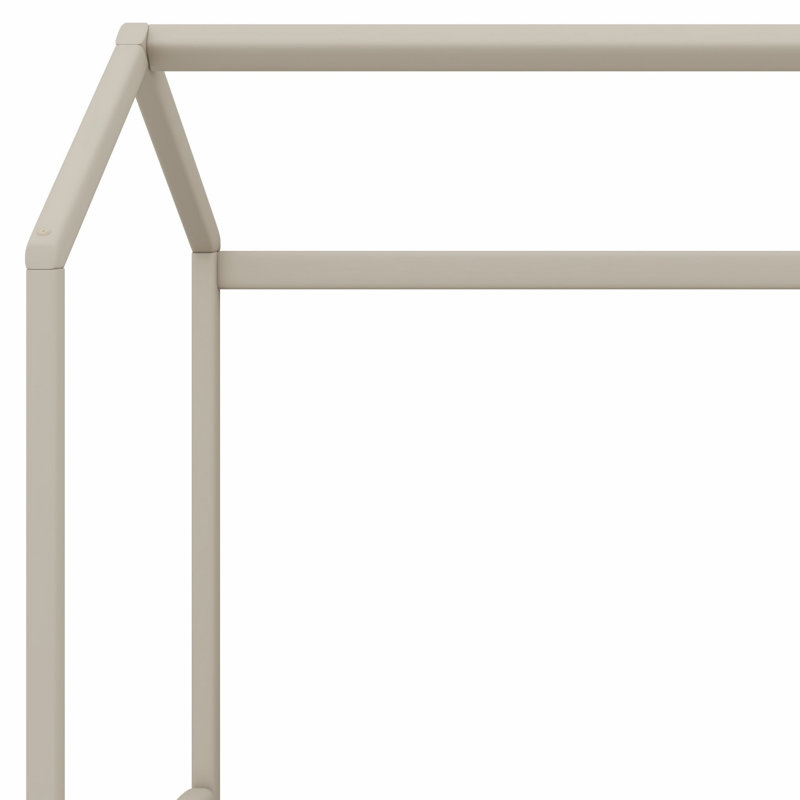 Lit en bois Velvet House, Beige