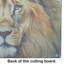 Lion Glass Cutting Board Large