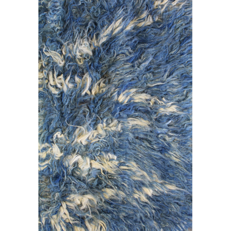 Moroccan Area Rug in Blue, Rectangle 7'11" x 10'1"