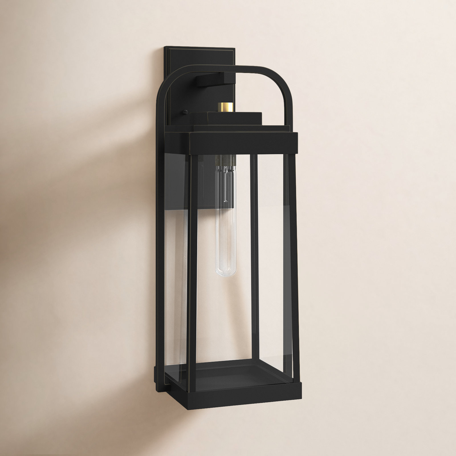Kelley Single Light Outdoor Wall Light, 20" H x 8.25" W x 8.25" D
