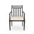 Of Dining Chairs In Black, Open Slat Design With Smooth Tapered Legs, Modern Outdoor Comfortable Sort And