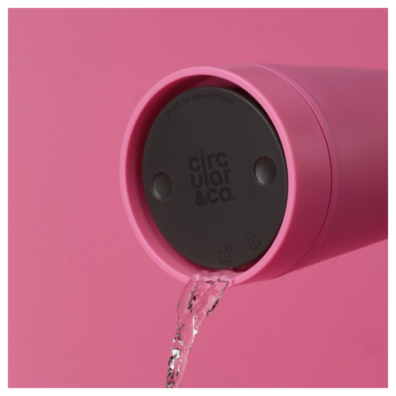 Circular&Co Circular&Co Coffee Cup Made From Bubblegum Recycled Bubblegum Travel Mug, Candy Pink, 12oz