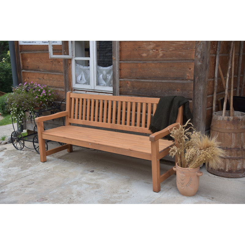 Olwanda Solid Wood Pine Outdoor Bench, Nutoil