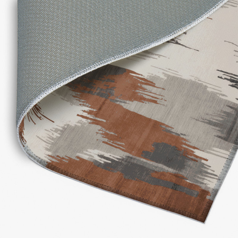 Watercolor Brown Indoor and Outdoor Area Rug, Rectangle 4' x 6'