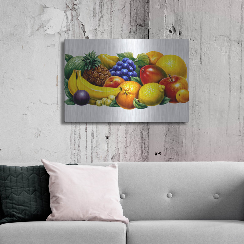 Art mural en métal «Fruit» par Harro Maass, Luxe, H 24 po x l 36 po