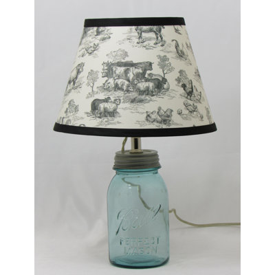 Lampe de table turquoise 16 po Tusculum