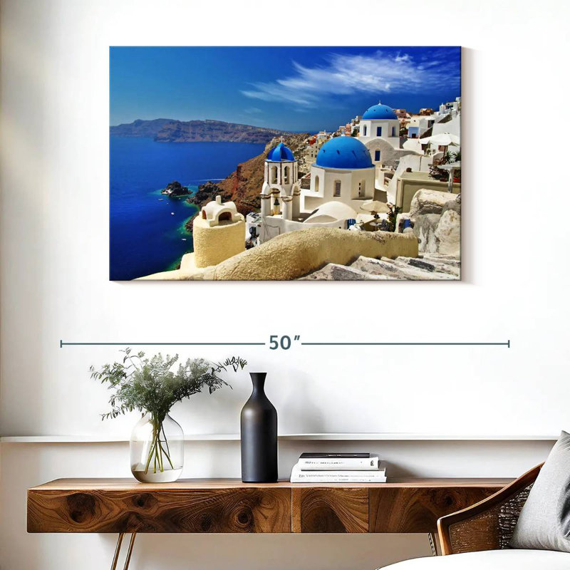 Ravi Santorini Cliffside Caldera, H 26 po x l 39 po