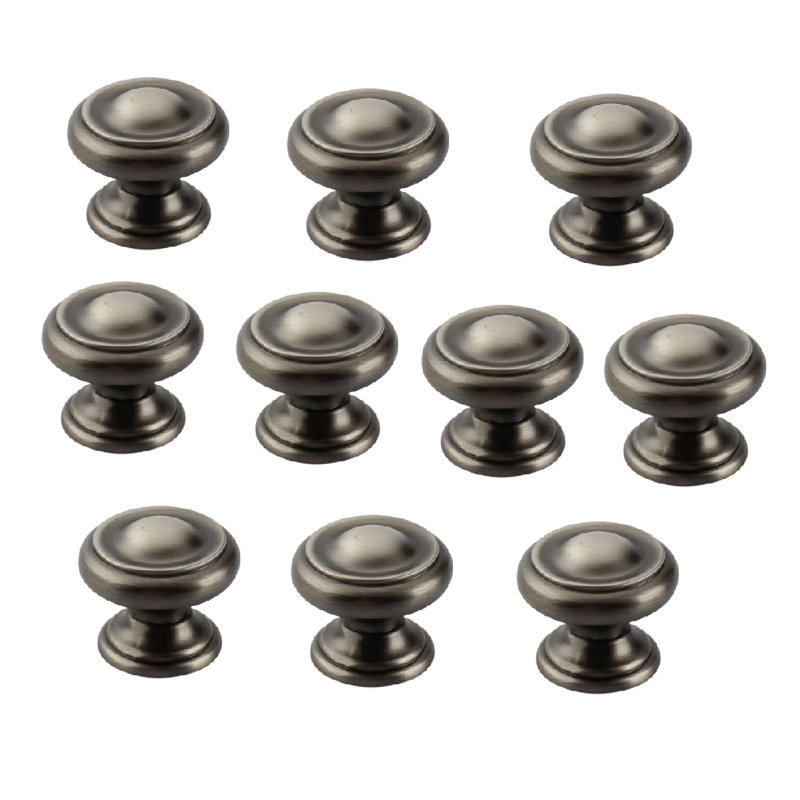 Poignée champignon de diamètre 1 3/8 po, Nickel antique