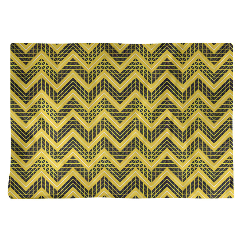 Stephenie Polyester Geometric Rectangle Placemat, Yellow, Cotton