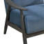 Chaise d'appoint en velours bleu, structure en bois massif, rembourrage en mousse, chaise transitionnelle de 22 po de largeur, support à ressorts ensachés, bois gris foncé, poids de 29,44 lb-1244056774