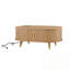 Table basse ovale avec station de charge et portes coulissantes-312470943