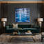 Art mural sur toile bleu-543523669