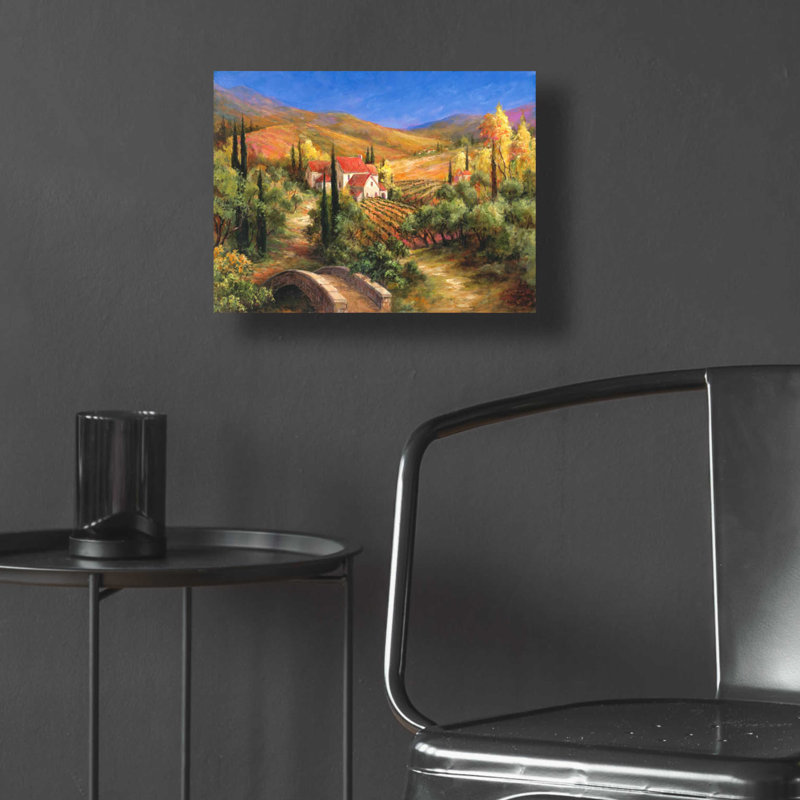 Pont toscan par Art Fronckowiak - impression sans cadre, L 16 po x H 12 po