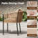 2 Person Patio Bistro Set with Removable Cushion