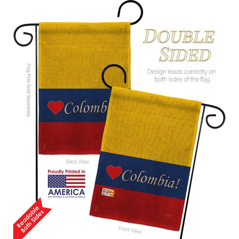 Double Sided 18.5'' H x 13'' W Burlap Flag Set