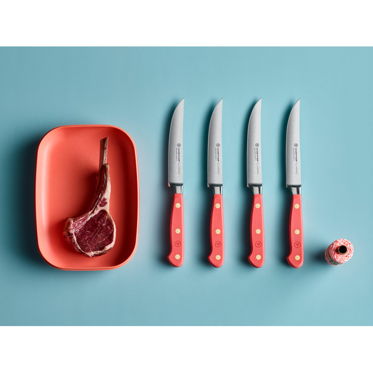 D) Laguiole Steak Knives French Non Serrated Set, Vintage 2 PACK (Min