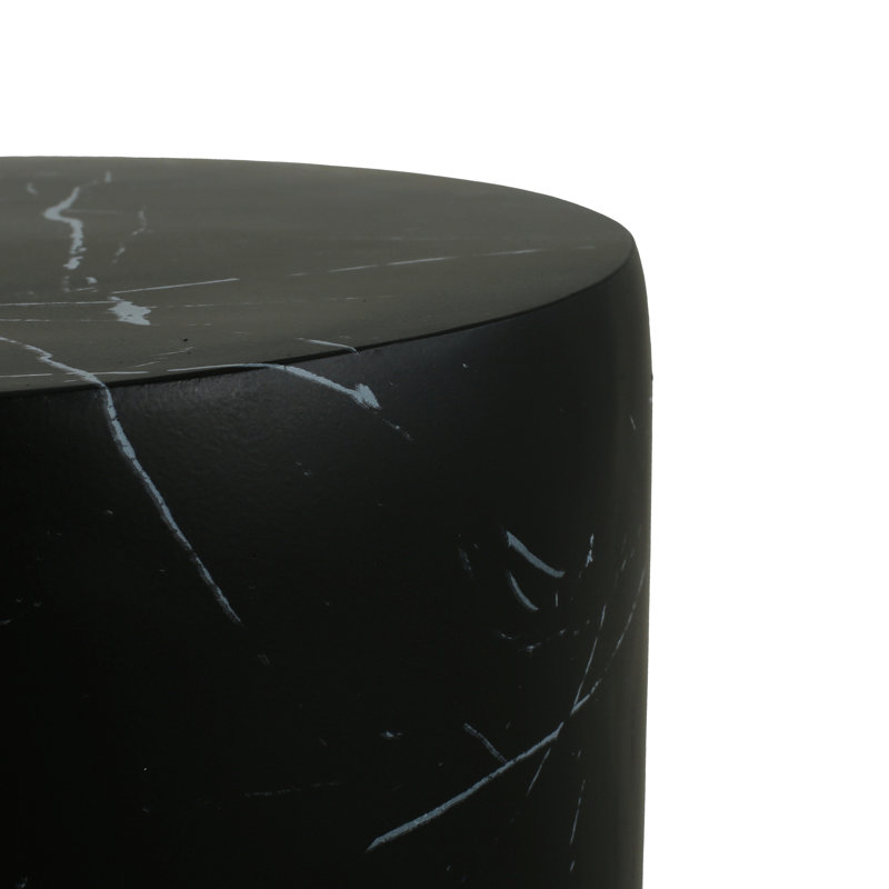 Table d'appoint / de table d'extérieur en béton léger MGO pour l'extérieur, marbre noir