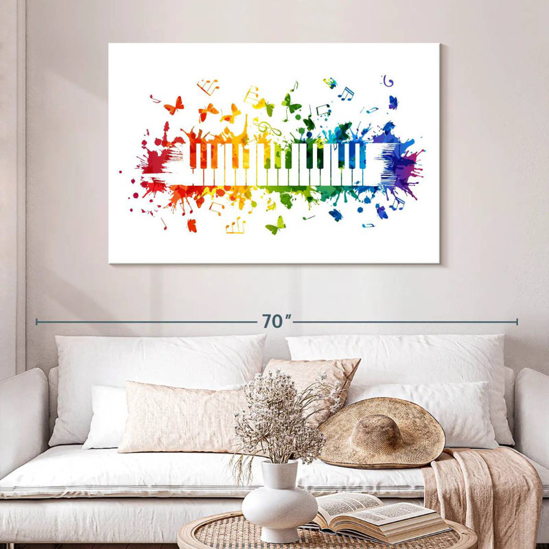 Abarca Rainbow Piano Keyboard, 32" H x 48" W