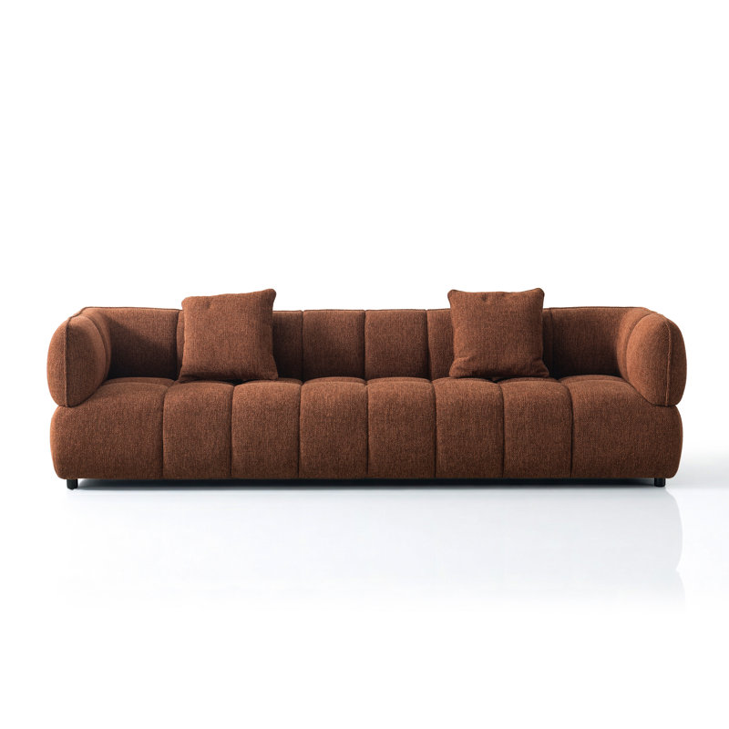 Premier 97" Tufted Upholstered Tuxedo Arm Sofa
