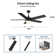 52 Inch 5 Blades DC Motor Ceiling Fan with Pull Chains and Light Kit
