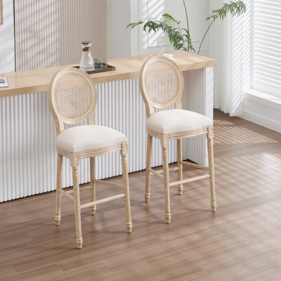 Ensemble de 2 chaises de bar French Country