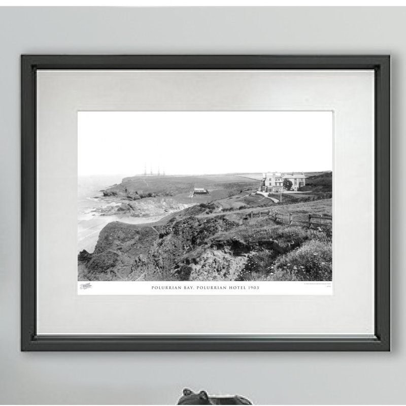 Polurrian Bay, Polurrian Hotel 1903 - Single Picture Frame Print, 28cm H x 36cm W x 2.3cm D