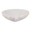 Bol décoratif moderne en marbre en forme de goutte d'eau - élégant bol décoratif pour meuble-lavabo et vestibule - parfait pour la table basse et la décoration intérieure - 10 po, blanc