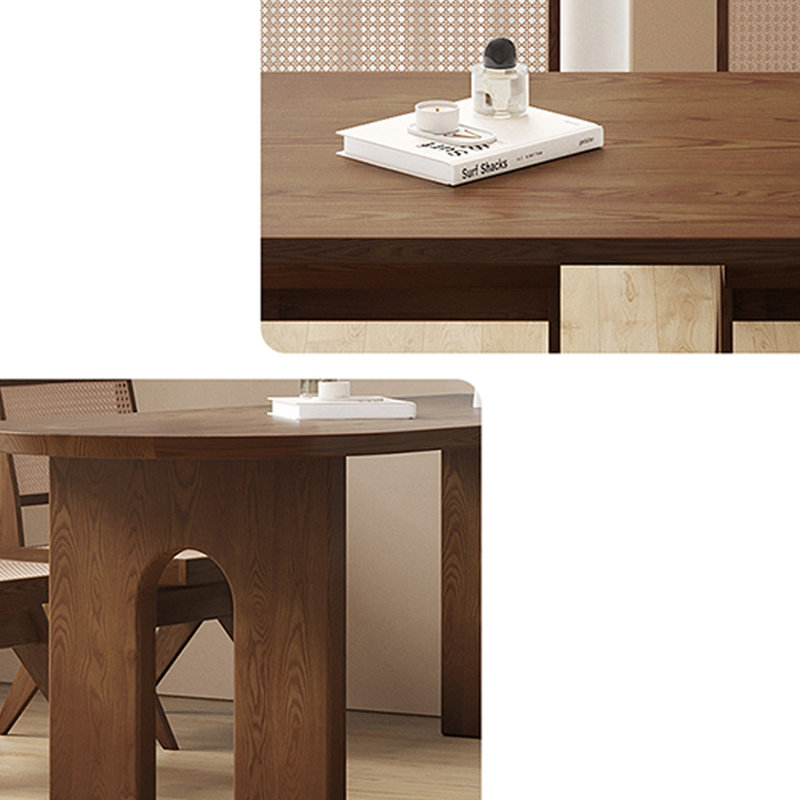 Ensemble de table de salle à manger en bois massif de style minimaliste, H 29,5 po x L 86,6 po x l 35,4 po