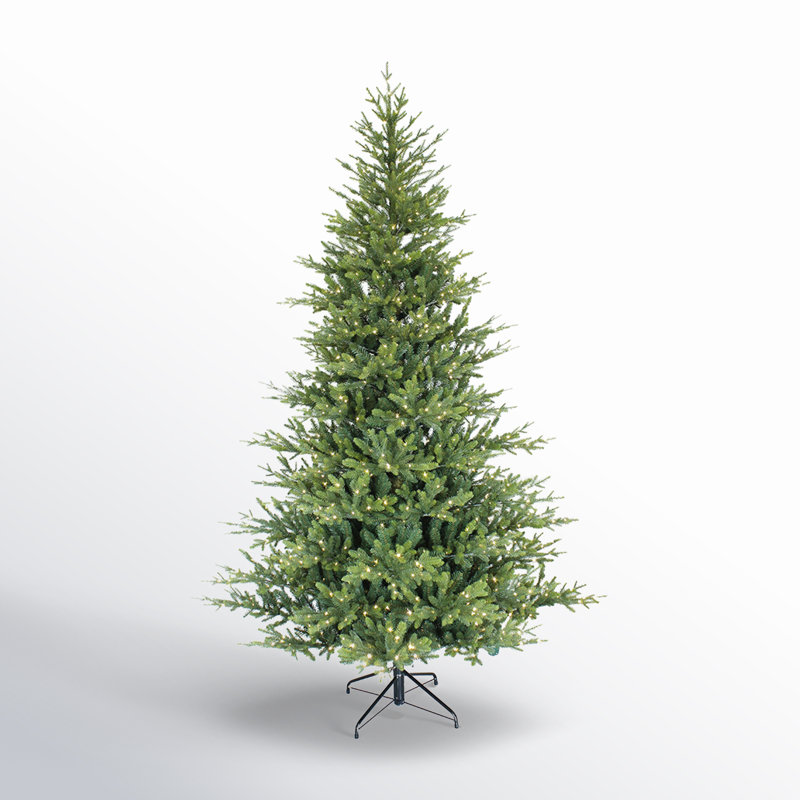 7.5' Lighted Artificial Spruce Christmas Tree