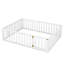 Structure de lit pour grand lit en bois avec clôture et porte-117067622-117067624