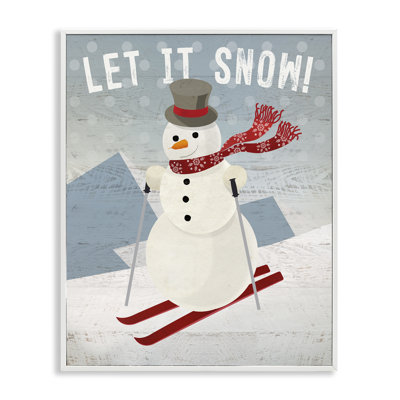 «Snowing Skiing on Slopes», art mural sur toile par Susan Arnot
