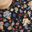 Tapis floral rouge / noir en laine / coton touffeté à la main Chelsea-244313339