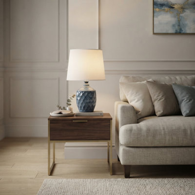 Sophisticated & Stylish Eady Ceramic Accent Table Lamp – Premium Hand-Finished Table Lamp for Modern Home, Bedroom, Living Room Decor