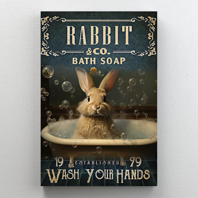 «Rabbit Bath Soap - 1 pièce, impression rectangulaire»